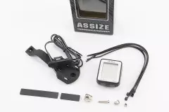 Велокомп`ютер дротовий 11-функцій, чорно-сірий AS-823 (без батарейок), (ASSIZE)