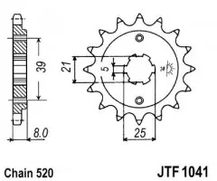 Зірка передня JT Sprockets JTF1041.14