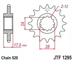 Зірка передня JT Sprockets JTF1295.15