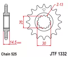 Зірка передня JT Sprockets JTF1332.14