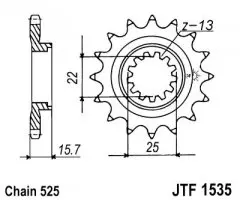 Зірка передня JT Sprockets JTF1535.15