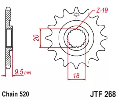 Зірка передня JT Sprockets JTF268.13