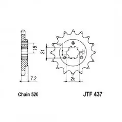 Зірка передня JT Sprockets JTF437.16