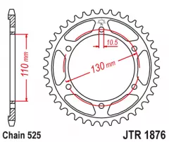 Зірка задня JT Sprockets JTR1876.43