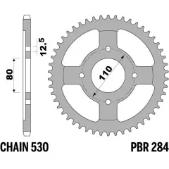 Зірка задня PBR 284.39C45