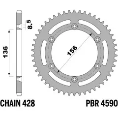 Зірка задня PBR 4590.59C45