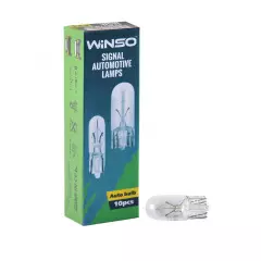 Лампа розжарювання Winso 12V W5W 5W W2.1x9.5d, Білий