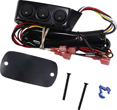 Блок перемикача світлодіодів в зборі SHOW CHROME LED Switch Block Assembly 52-705MA, Чорний