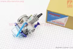 Карбюратор CB125-300 тюнінг прозорий піддон PWK 34 дифузор 34мм з механічною заслінкою, якісна копія (KEIHIN)