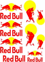 Наклейка декор Red Bull Universal, Червоний