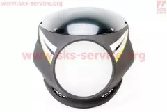 Пластик обтічник фари Viper-125-150J круглої з вітровиком чорний (Китай)