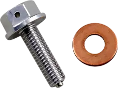 Пробка зливна магнітна MOOSE RACING T14-1081S, Срібний