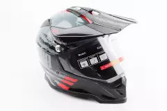 Шолом кросовий BLD-819-7, Чорний/Сірий/Червоний, S