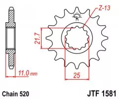 Зірка передня JT Sprockets JTF1581.16