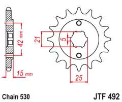 Зірка передня JT Sprockets JTF492.14