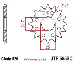 Зірка передня JT Sprockets JTF565.14SC