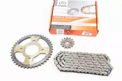 Комплект зірок+ланцюг 428H-122L+42T+14T гартована BOXER BM/ВМX 150cc, (FENGRI)