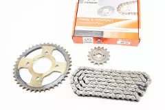 Комплект зірок+ланцюг 428H-122L+42T+16T гартована BOXER BM/ВМX 150cc, (FENGRI)