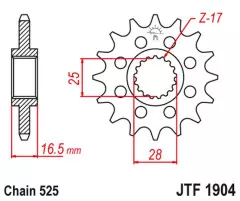 Зірка передня JT Sprockets JTF1904.15