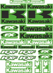 Наклейка логотип Kawasaki Universal, Зелений