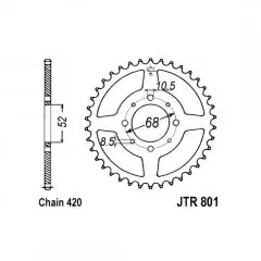 Зірка задня JT Sprockets JTR801.37