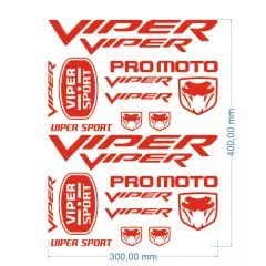 Наклейка логотип Viper Universal, Червоний
