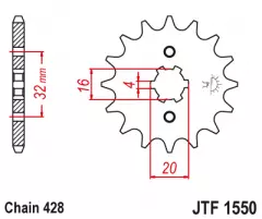 Зірка передня JT Sprockets JTF1550.14