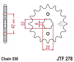 Зірка передня JT Sprockets JTF278.17