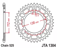Зірка задня JT Sprockets JTA1304.44