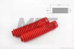 Гофра переднього амортизатора універсальні діаметр 30 на 50мм длина 250мм червоні пара (MZK)