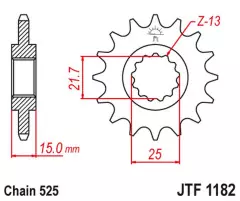 Зірка передня JT Sprockets JTF1182.13