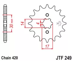 Зірка передня JT Sprockets JTF249.14