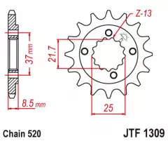 Зірка передня JT Sprockets JTF1309.14