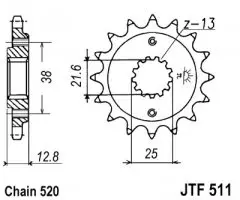 Зірка передня JT Sprockets JTF511.14