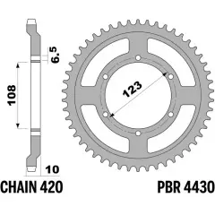 Зірка задня PBR 4430.52F