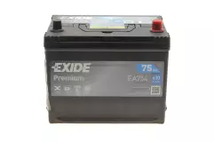 Акумулятор EXIDE EA754 Premium 75Ah/630A +R/B01