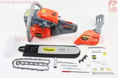 Бензопила TRESZER TRS7 52cc (3,8кВт. Шина 16, ланцюг 325-1.5-64зв. квад. зуб) з підкачкою, плавний пуск (TRESZER)