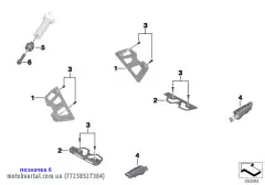 Упор для ноги пассажира хром.  прав. (77258527304)
