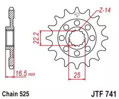 Зірка передня JT Sprockets JTF741.15