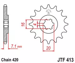 Зірка передня JT Sprockets JTF413.15