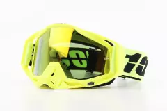 Окуляри кросові 100% (дзеркальне скло), Жовтий