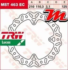 Диск гальмівний LUCAS MST463EC