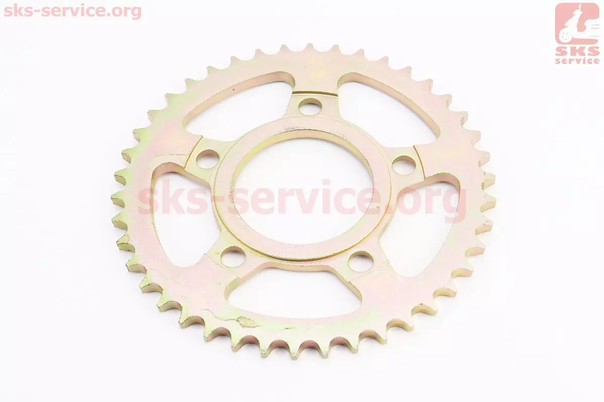 Зірка задня Viper-V200CR,V250CR 428-42T-d63мм, на 5 болтів X d90.5мм жовтий метал (Китай)