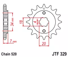 Зірка передня JT Sprockets JTF329.14