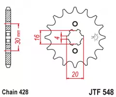 Зірка передня JT Sprockets JTF548.14