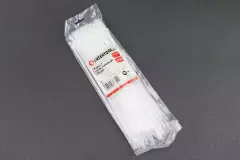 Хомут-стяжка пластикова 4.8x300мм комплект 100шт, білий TC-4830, (INTERTOOL)