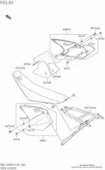 Pad,side cover,rh rm (K3915-60033-000)