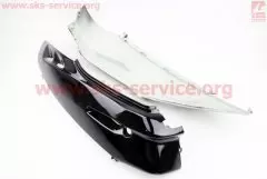 Пластик верхній бічний лівий та правий комплект 2шт Honda DIO AF-27/28 чорний (Китай)