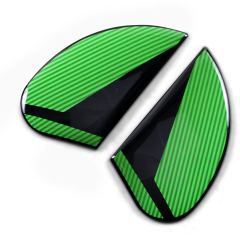 Сменные боковые пластины для шлемов ICON Airform, Черный/Зеленый