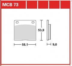 Колодки тормозные дисковые LUCAS MCB73